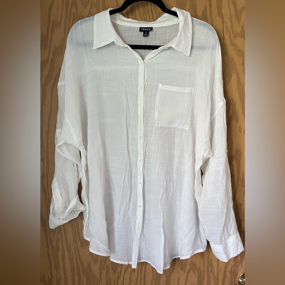 Torrid button up beachy - Picture 1 of 5